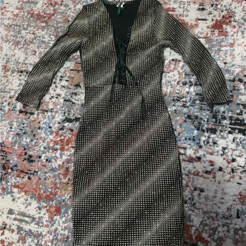 Elegant Black and White Dress